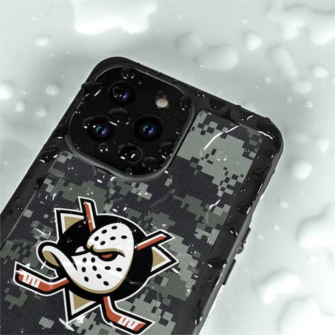 NHL Anaheim Ducks Camo iPhone 15 Pro Waterproof Case